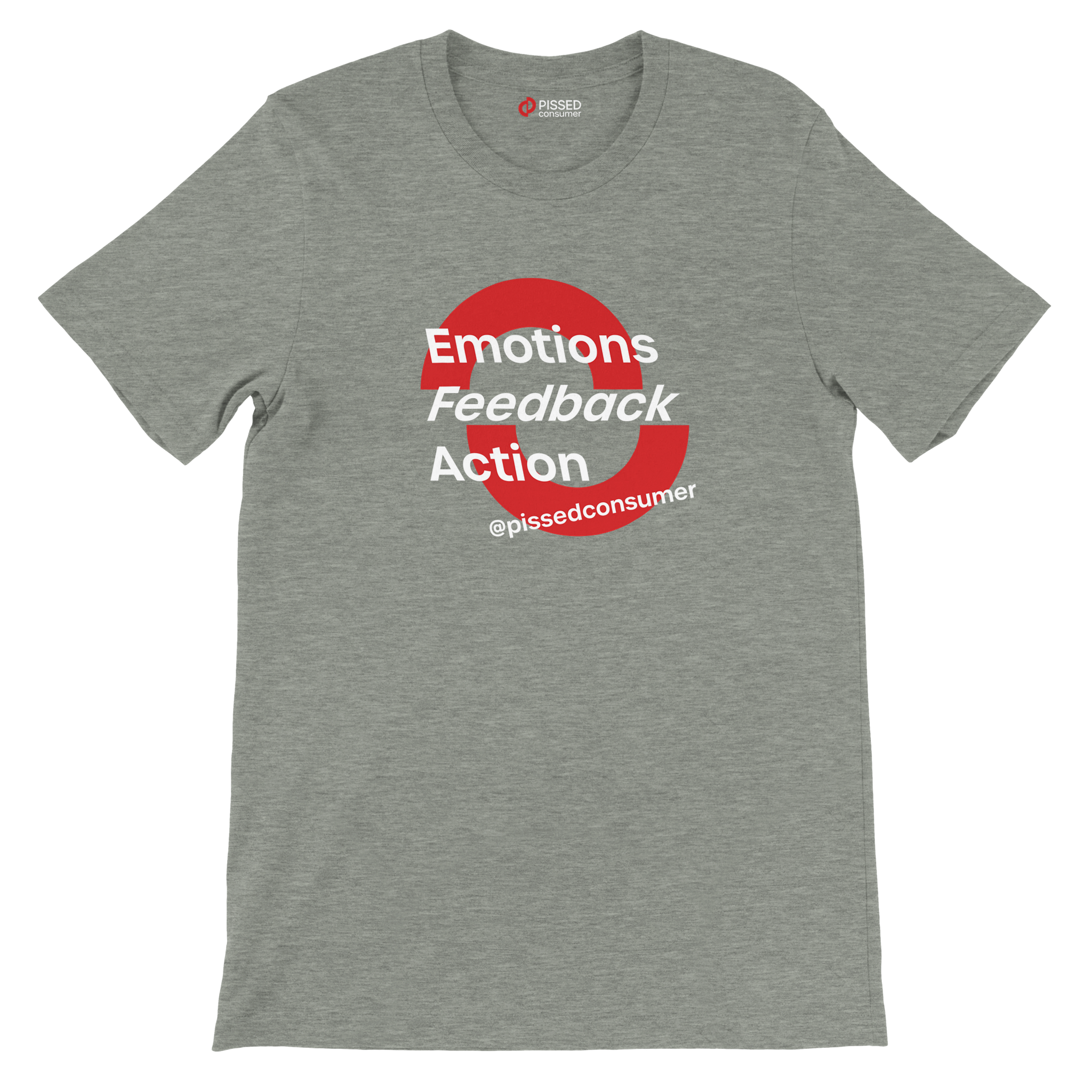 Emotions Feedback Action Print T-Shirt- Image 