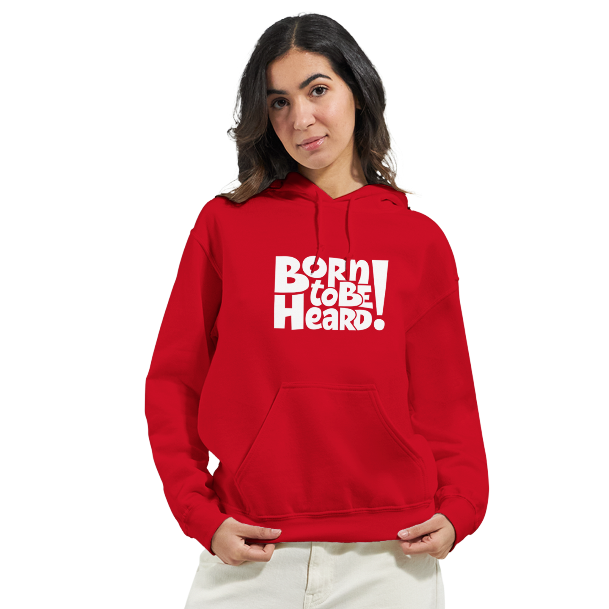 Born To Be Heard 2 Print Pullover Hoodie- Image 1