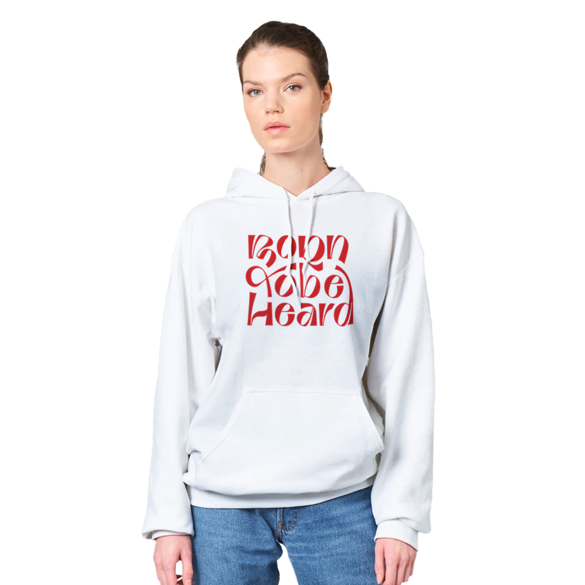 Born To Be Print Pullover Hoodie- Image 1