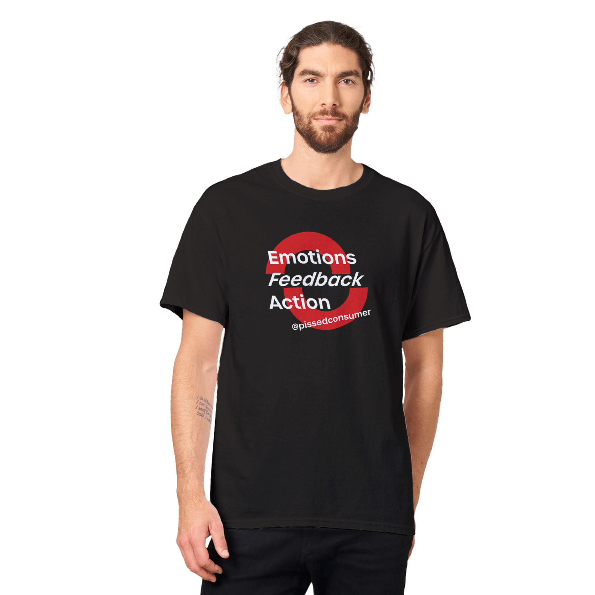 Emotions Feedback Action Print T-Shirt- Image 