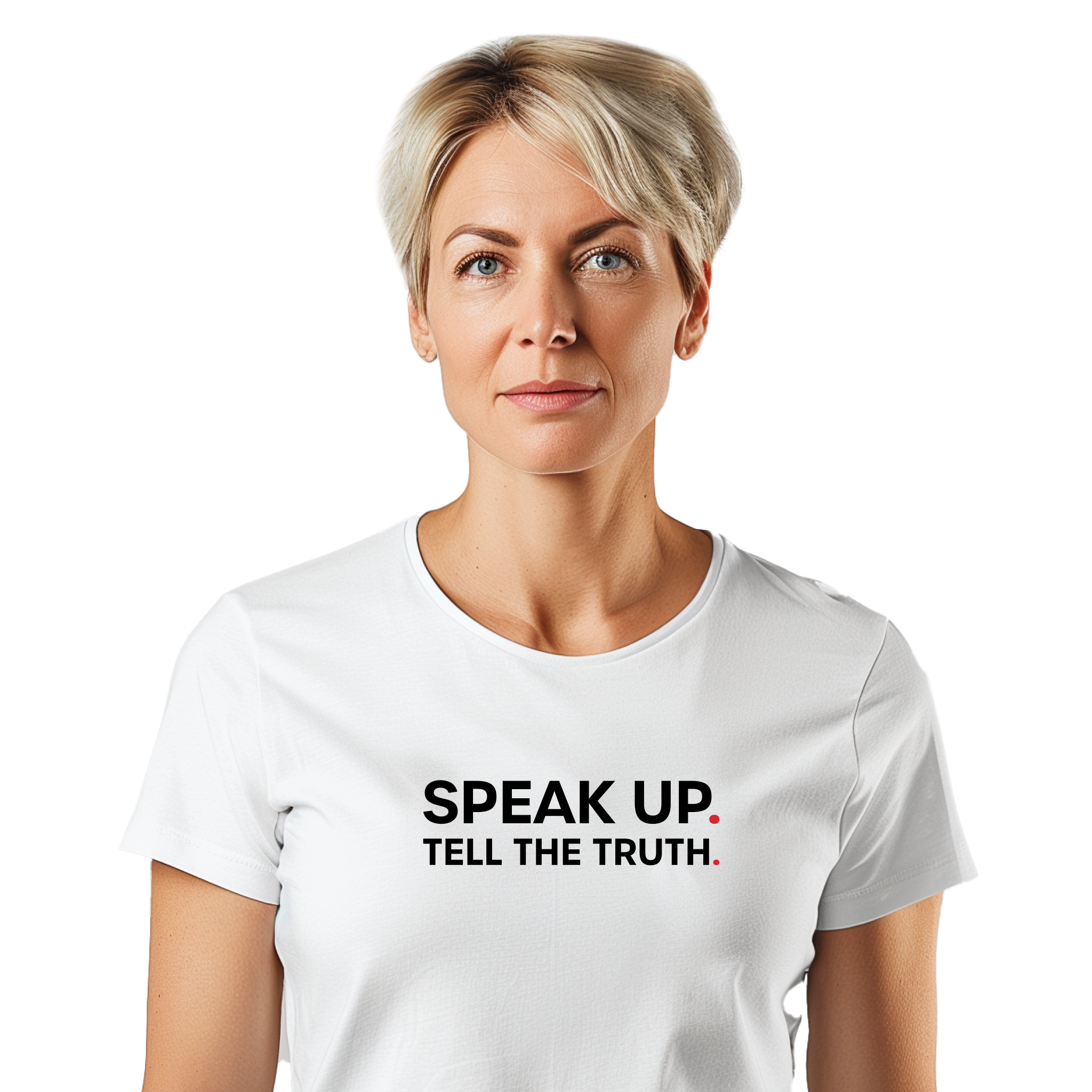 Speak Up Print T-Shirt- Image 