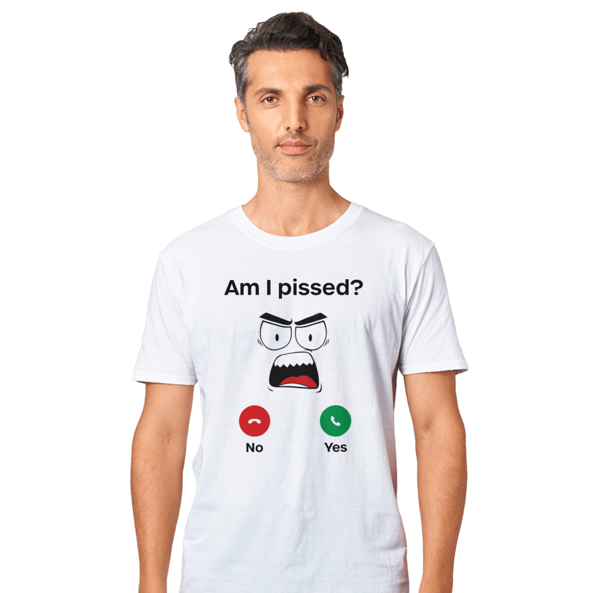 Am I Pissed Print T-Shirt- Image 