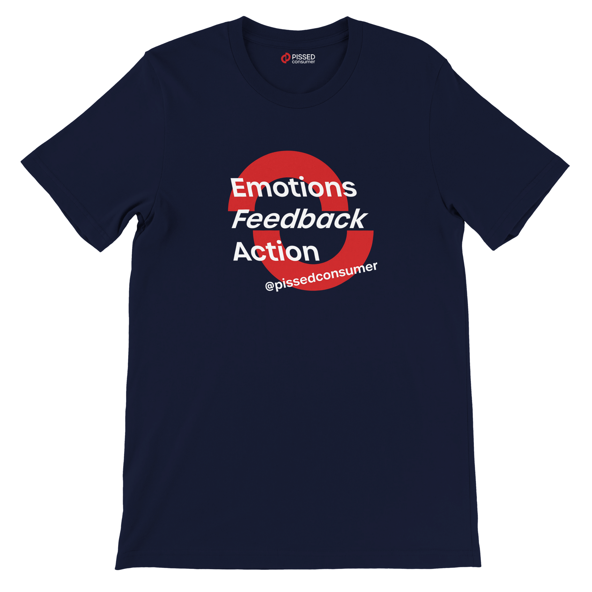 Emotions Feedback Action Print T-Shirt- Image 