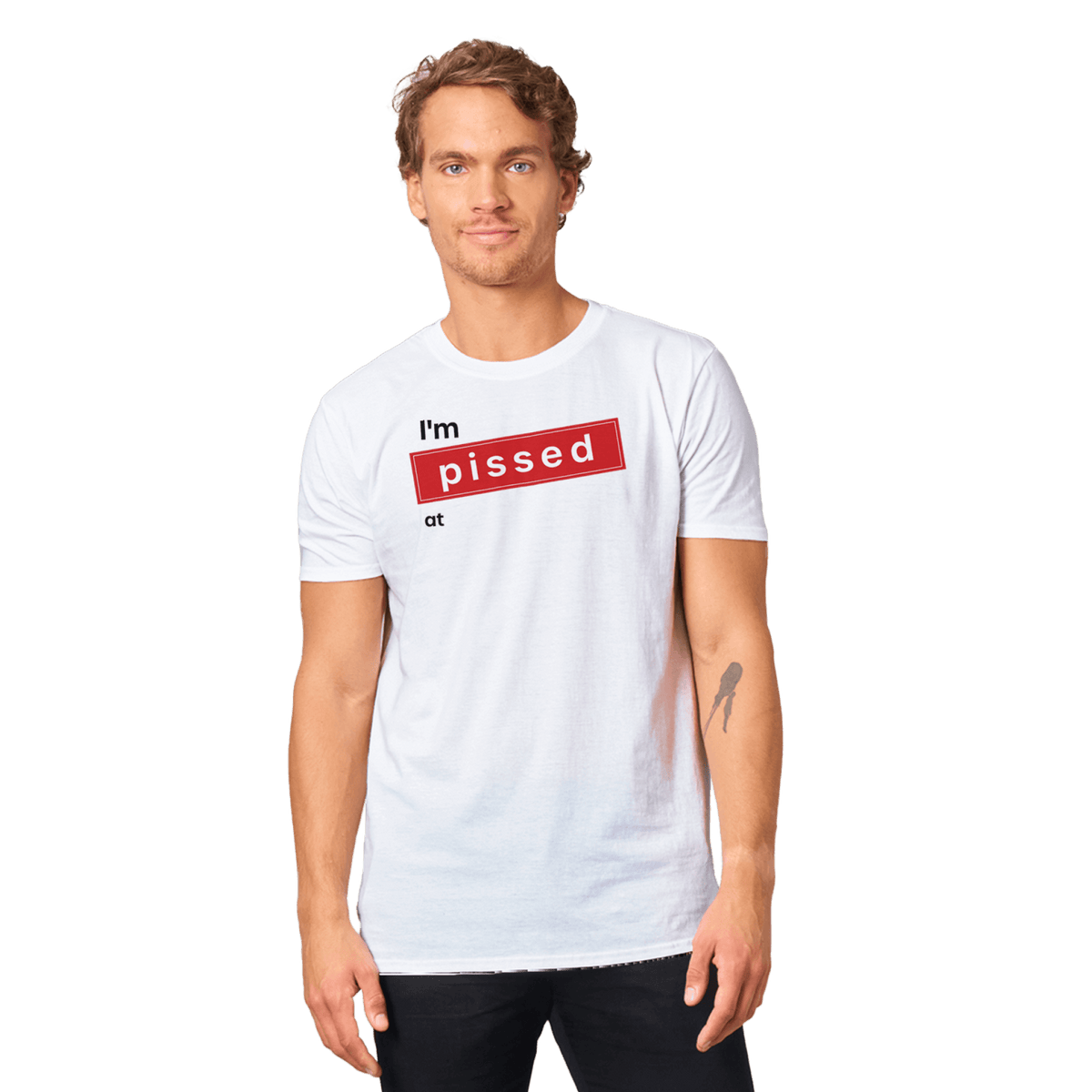 I’m Pissed at Company Name Print T-Shirt- Image 2