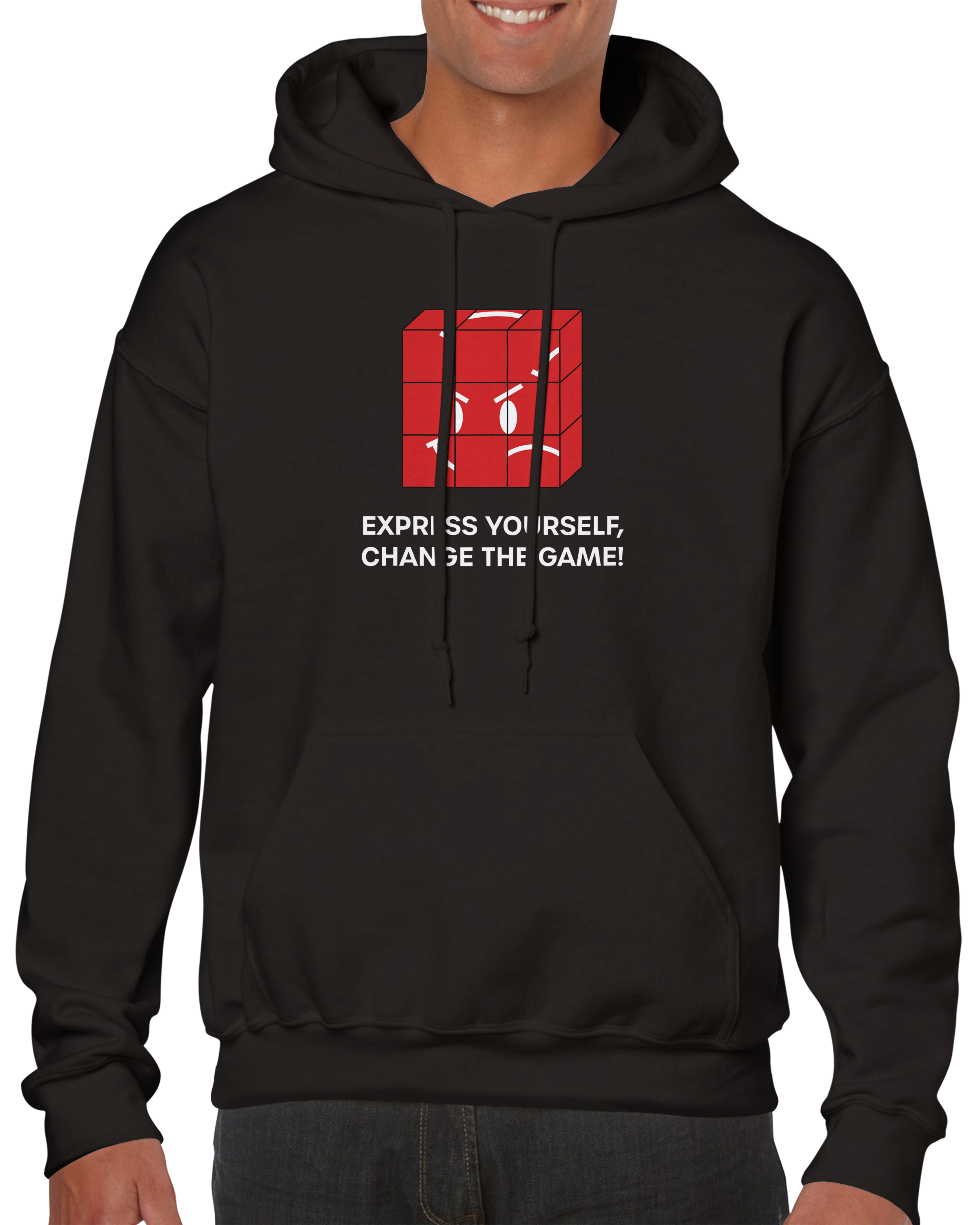 Change The Game Print Pullover Hoodie- Image 5