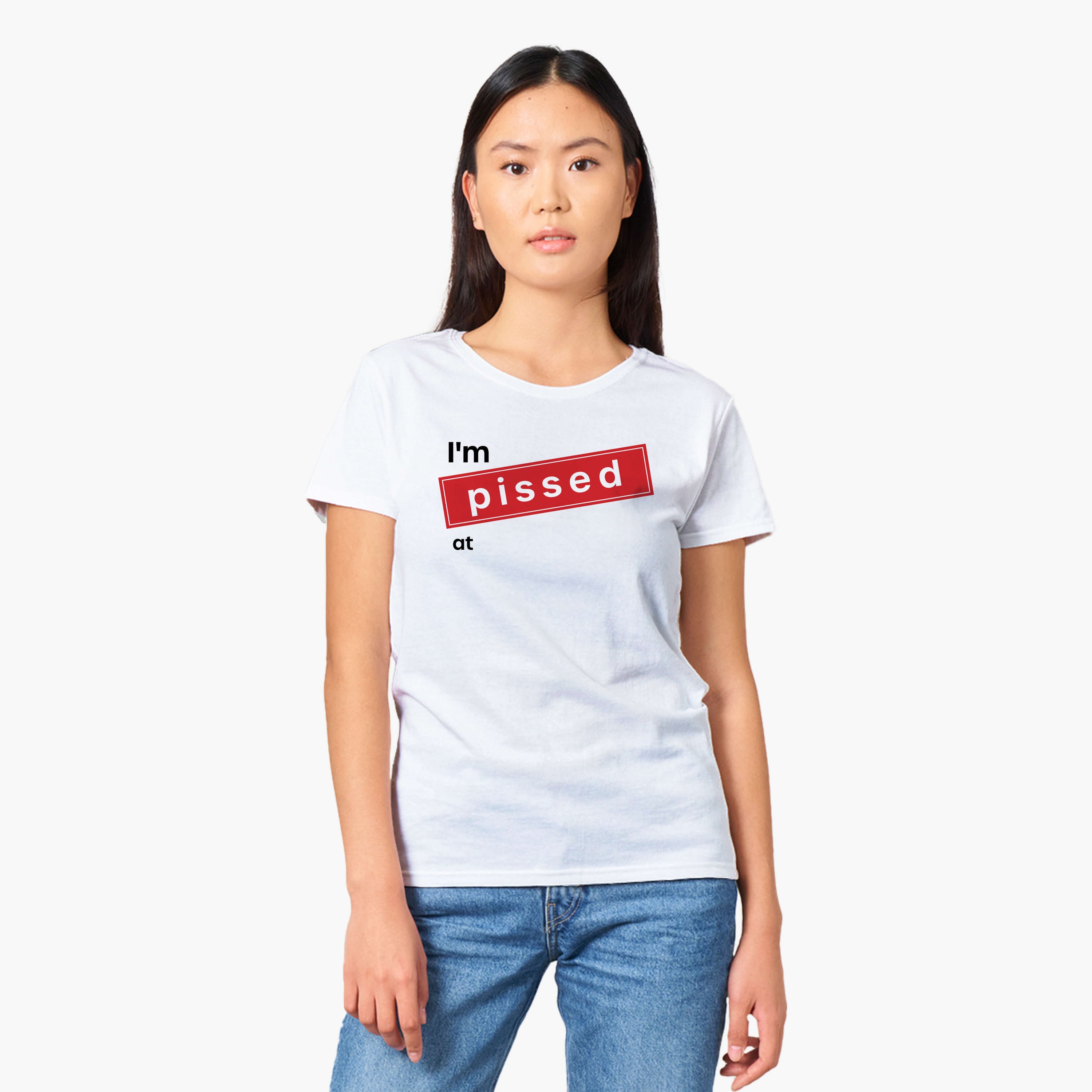 I’m Pissed at Company Name Print T-Shirt- Image 2